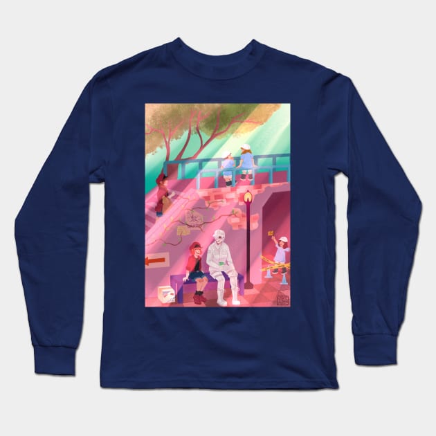 Taking a Break Long Sleeve T-Shirt by creamteaarts